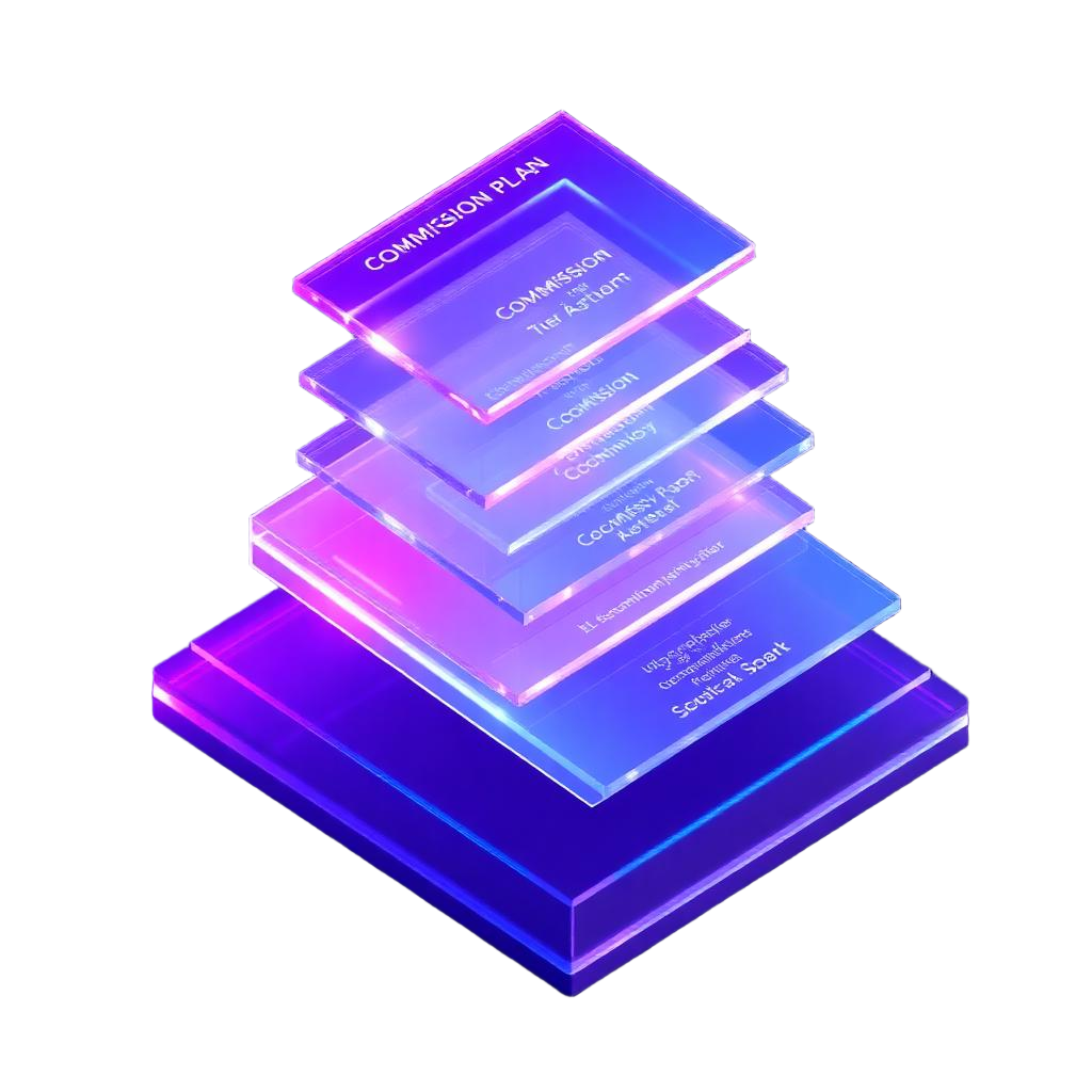 SettleDesk Client Admin Commission Split Matrix 3D Render